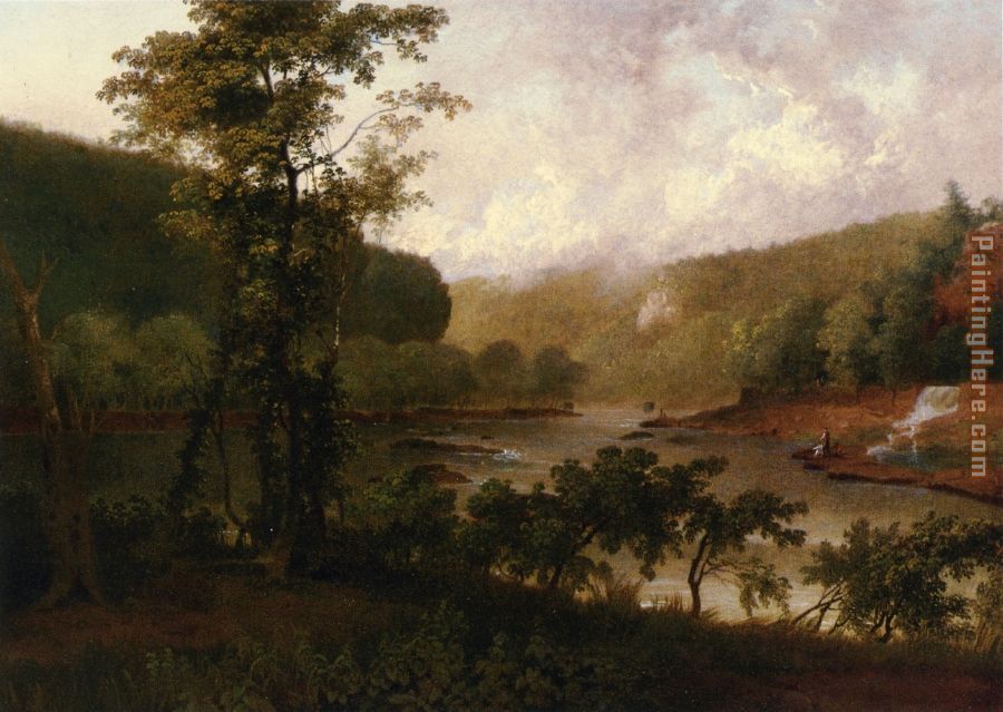 Harper's Ferry, Virginia painting - Thomas Doughty Harper's Ferry, Virginia art painting